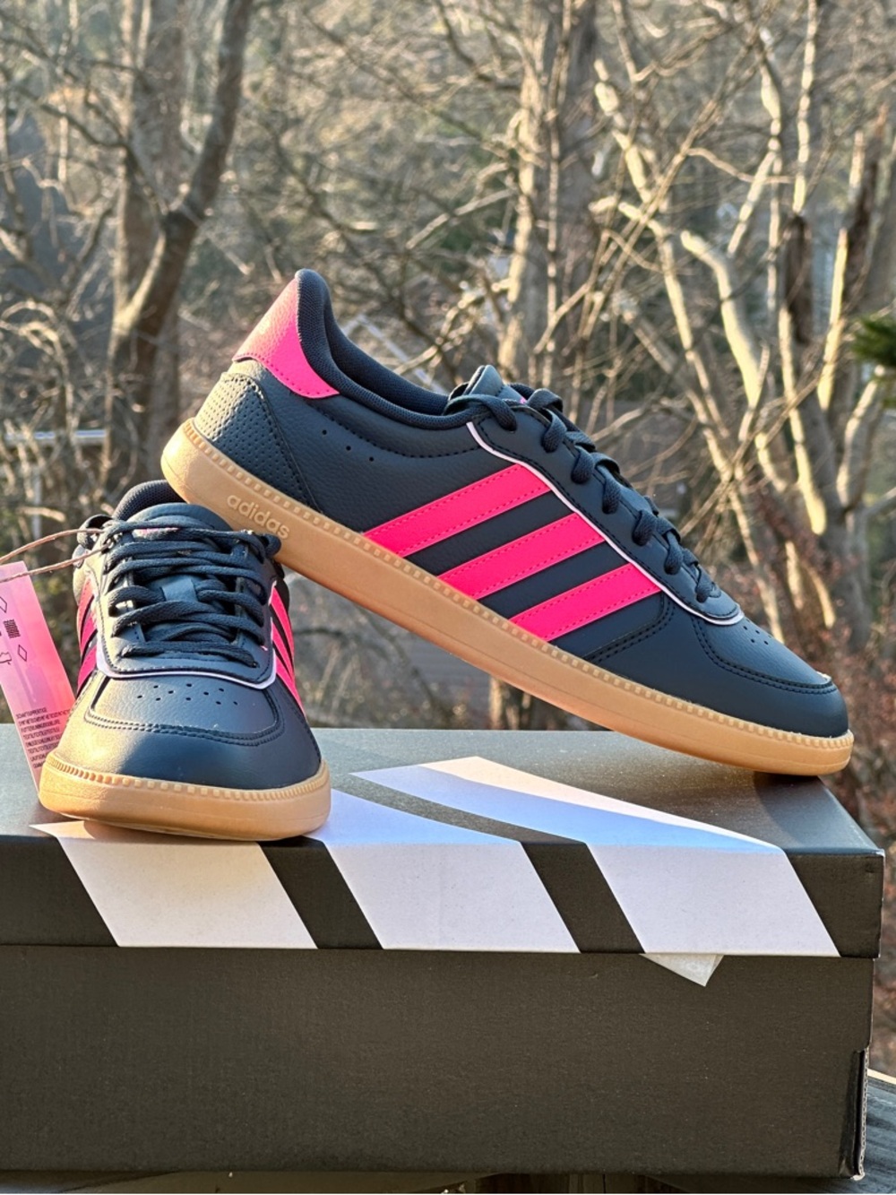 Adidas Breaknet Sleek Blue Pink Casual Sneaker fits Womens 6.5 | 7.5 | 8.5 NEW